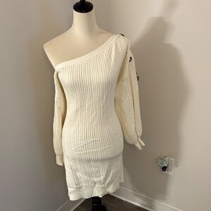 Fashion to Figure Cream Knit Dress